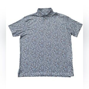 Rhoback Mens Large The Houston Texas Space Shuttle Western Performance Golf Polo